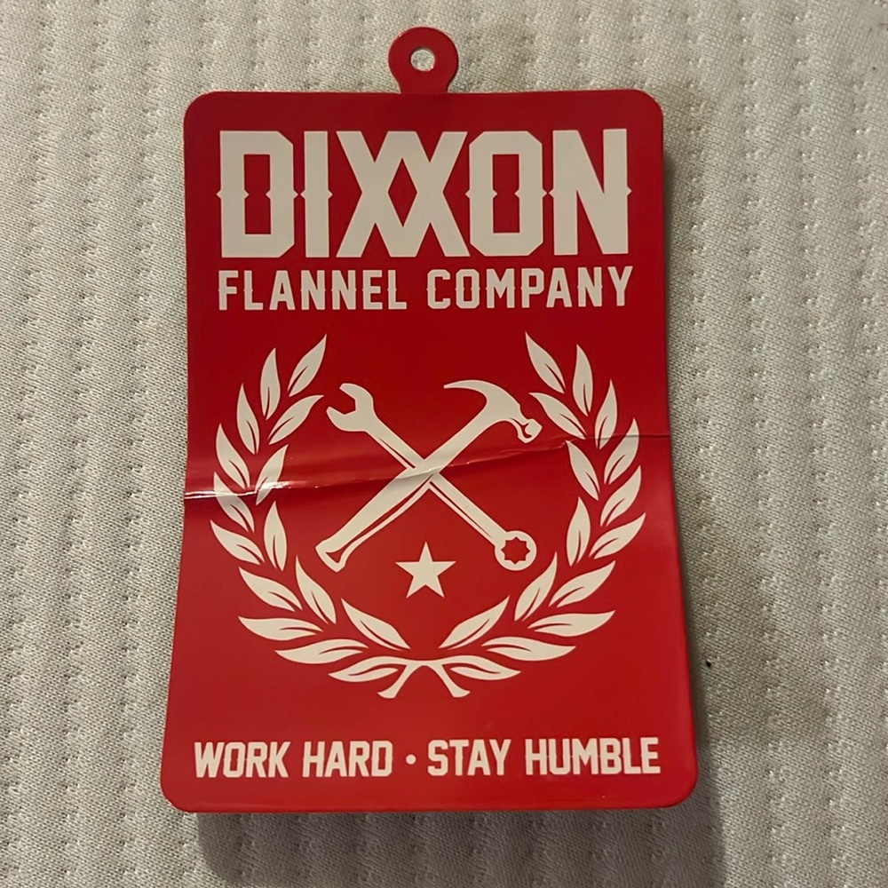 Dixxon sticker hang tag